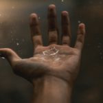 long exposure photography of water drop